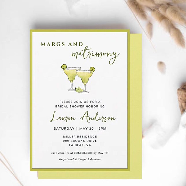 Chic Margs och matrimony Cocktail-Möhippa Inbjudningar (Skapare uppladdad)