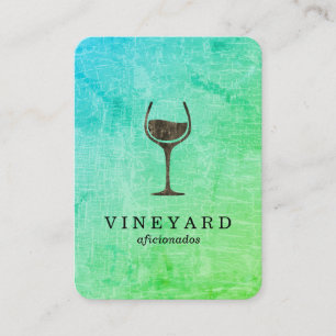 Chic MarLED Struktur med Vin-glas Visitkort