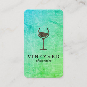 Chic MarLED Struktur med Vin-glas Visitkort