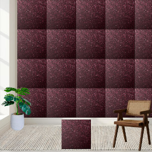 Chic Maroon Glitter Shimmering Golv Backsplash Kakelplatta