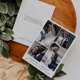 Chic Married and Bright jul Photo Tack Julkort