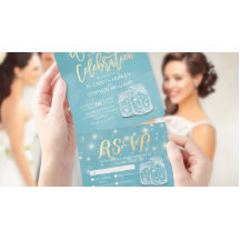 Chic Mason Burk String Light Blue Guld Bröllop OSA