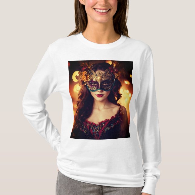 Chic Masquerad designad T-shirt (Framsida)