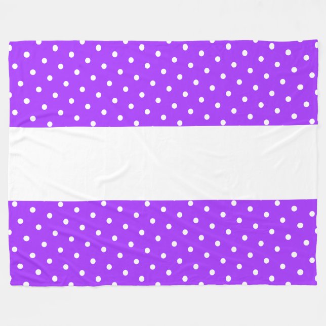 Chic med Bright Tropical Lila White Rand Fleecefilt (Framsidan (Horisontell))