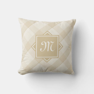 Chic med modernt diagonalt monogram kudde