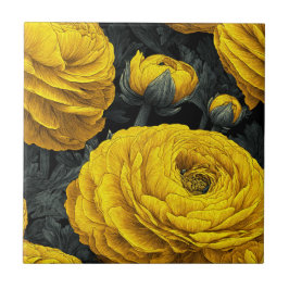 Chic Mediterranean RanunculusTiles For Home Decor Kakelplatta