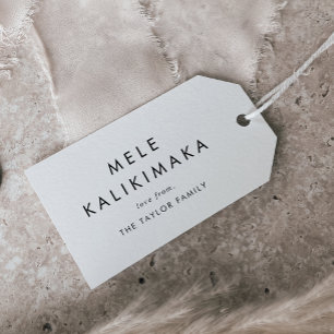 Chic Mele Kalikimaka Family Helgdag Presentetikett