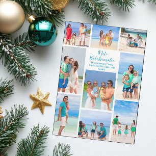 Chic Mele Kalikimaka Family Photo Collage Magnet