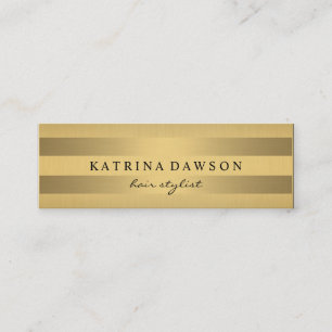 Chic Metallic Guld med subtle Rand Mini Visitkort