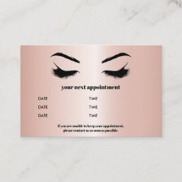 Chic Metallic ro guld Browbar Eyelash Luxury Visitkort