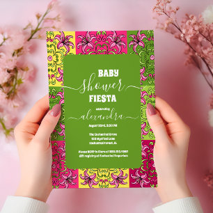 Chic mexikansk blomster Señorita baby shower flick Inbjudningar