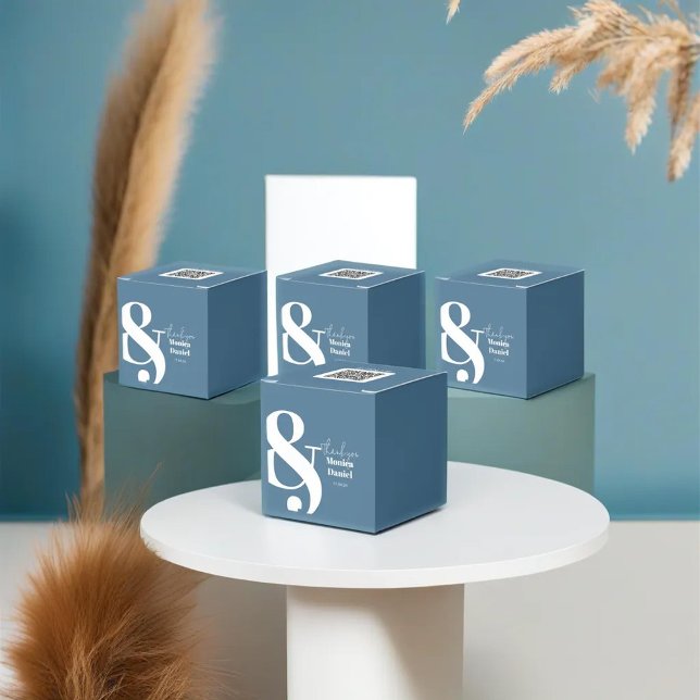 Chic minima Pastel Blue Gift Box med Modern stil Presentaskar (Skapare uppladdad)