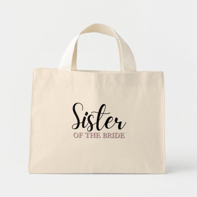 Chic Minimal Art Tote Bag - Bridans syster Mini Tygkasse (Framsidan)
