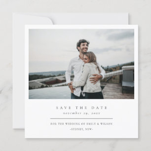 CHIC MINIMAL CLEAN ANPASSNINGSBAR FOTO SPARA DATKO TACK KORT