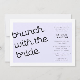 Chic Minimal Lavender-Modets skriptBrunch Möhippa Inbjudningar