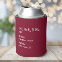 Chic Minimal Museum Label Bachelorette Party Favor