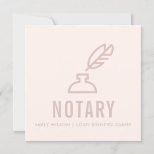 CHIC MINIMAL ROSA  FEATHER NIB INKPOT NOTART INBJUDNINGAR