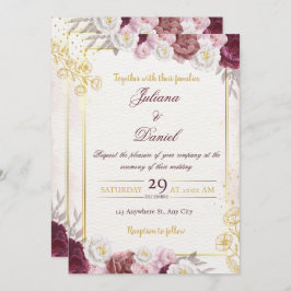 Chic Minimal Wedding Invitation Inbjudningar