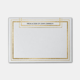 Chic Minimalism Golden Foil Office-meddelande Post-it Block