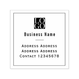 Chic Minimalist Business Logo White Självfärgande Stämpel