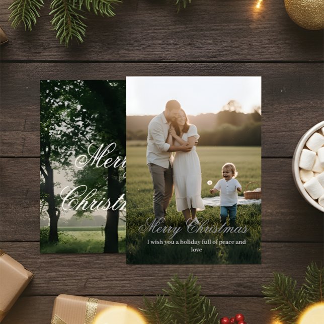 Chic Minimalist Christmas Card Tack Kort (Skapare uppladdad)