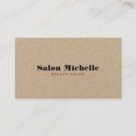 Chic Minimalist Kraft Boutique Salon Visitkort