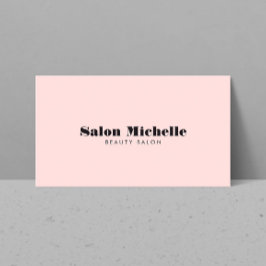 Chic Minimalist Pastel Rosa Boutique Salon Visitkort