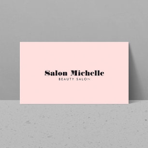 Chic Minimalist Pastel Rosa Boutique Salon Visitkort