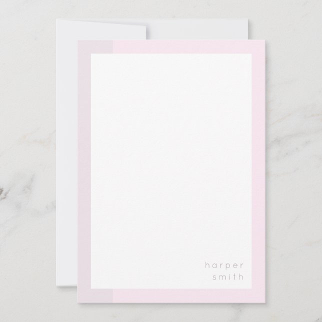 Chic minimalist personlig namn Violett Anteckningskort (Framsida)