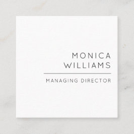 Chic Minimalist professionell Fyrkantigt Visitkort