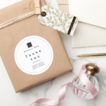 Chic Minimalist Thank You Business Logo White