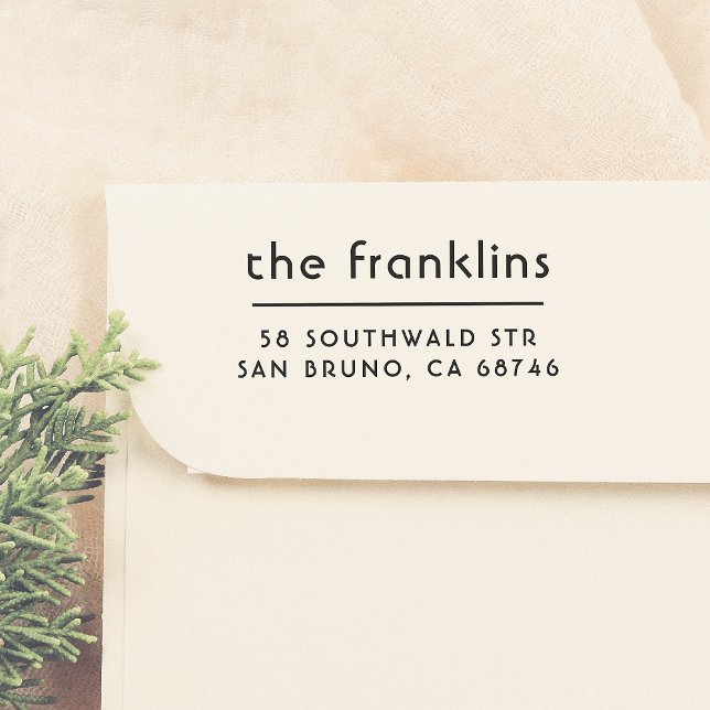 Chic Minimalistisk Anpassningsbar Adress Självfärgande Stämpel (Skapare uppladdad)