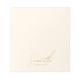 Chic Minimalistisk handskriven Guld-skripttypograf Anteckningsblock