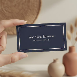 Chic - minimalistisk modern | Blå och flotta Visitkort