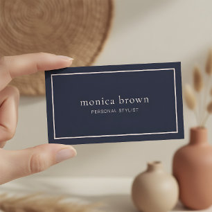 Chic - minimalistisk modern Blå och flotta Visitkort