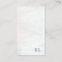 Chic Minimalistisk monogram Rustic White Wood