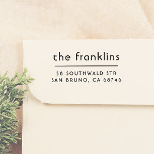 Chic Minimalistisk Personlig Adress Stämpel