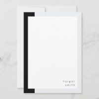 Chic Minimalistisk Personlig Namn Black Grått