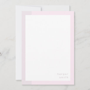 Chic Minimalistisk Personlig Namn Violet Anteckningskort