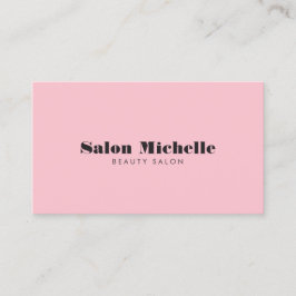 Chic Minimalistisk Rosa Boutique Salon Visitkort