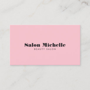 Chic Minimalistisk Rosa Boutique Salon Visitkort