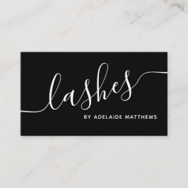 Chic Minimalistisk svartvit laserförlängningsartis Visitkort