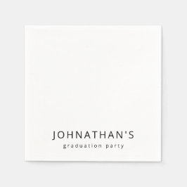 Chic Minimalistisk svartvitt Party Pappersservett