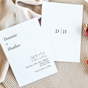 CHIC Minimalistiskt Elegance Bröllop Inbjudningar
