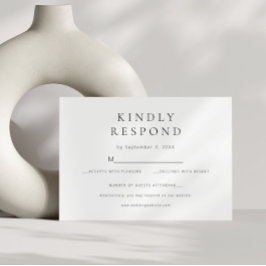 Chic - minimalt Modern Bröllop OSA Kort