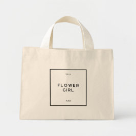Chic Minsta Fransk, svart och vit blomma, Namn Mini Tygkasse