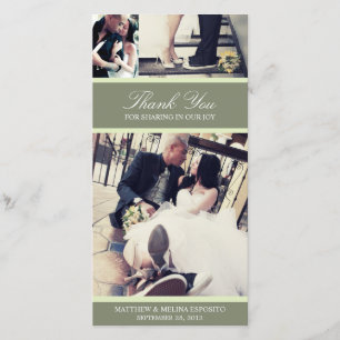 CHIC MINT GRATITUD BRÖLLOP TAANK DIG CARD TACK KORT