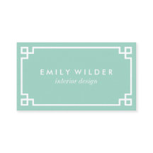 Chic Mint Grönt och Vita grekiska Nyckel