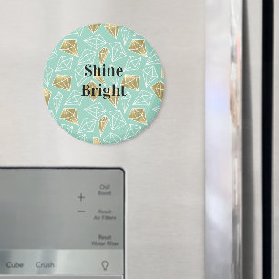 Chic Mint Guld Diamonds jul Magnet