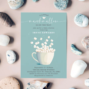 Chic Mint Marshmallow Baby Shower Inbjudningar